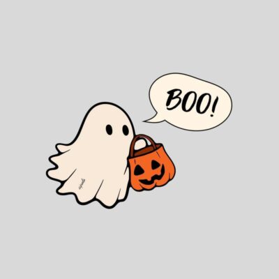 Halloween Szellem Boo színes